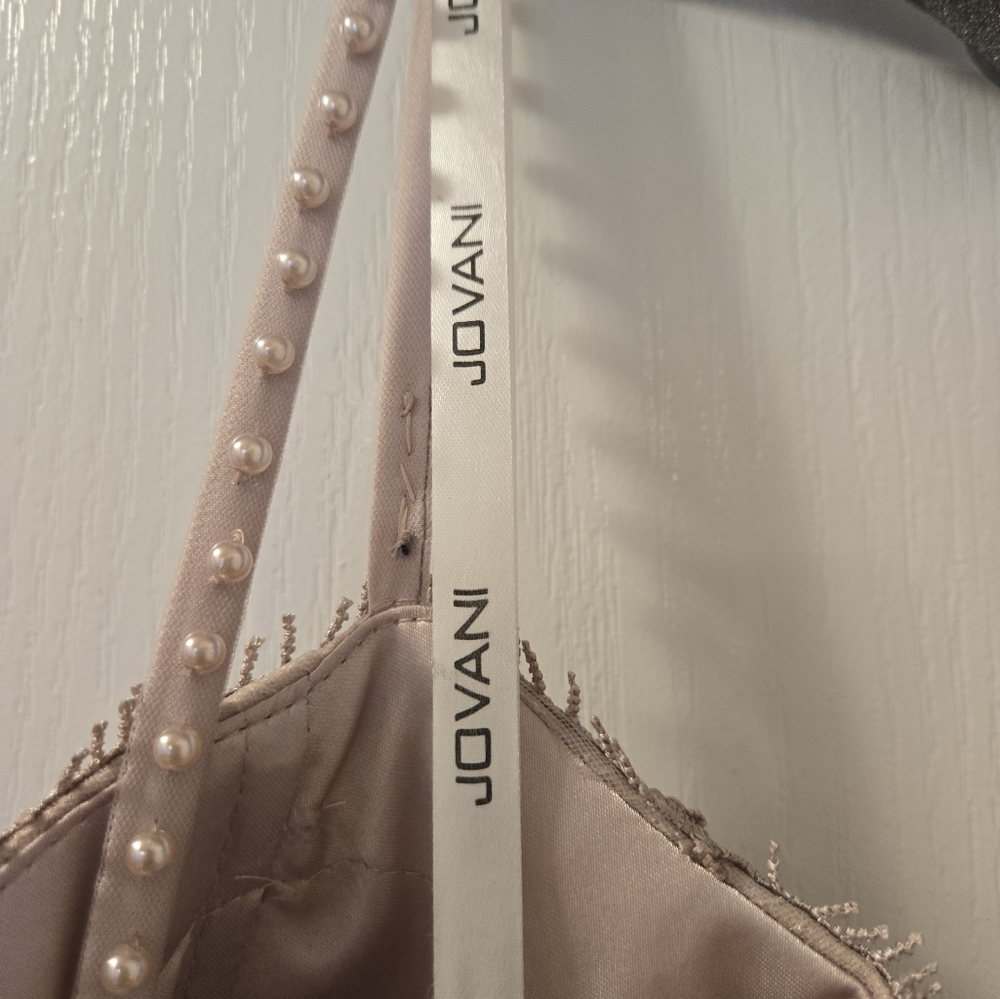 Jovani Mauve Spaghetti Strap - Picture 4 of 12
